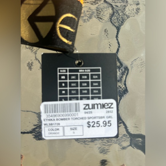 S Ethika Bomber Torched Sports Bra Size Small - Picture 4 of 5